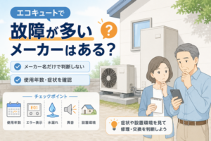 エコキュート故障時に確認したい使用年数・症状・設置環境のポイント